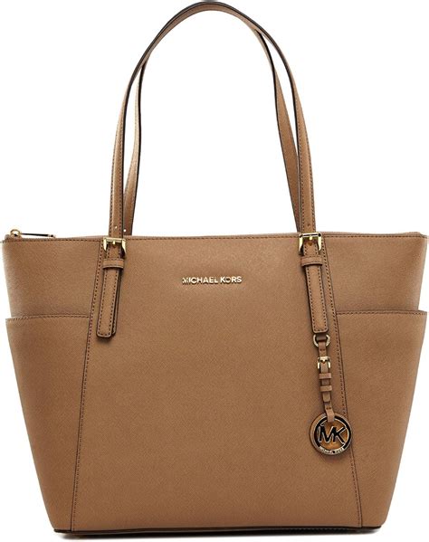 michael kors jet set large top-zip saffiano leather tote schultertaschen|michael kors jet set.